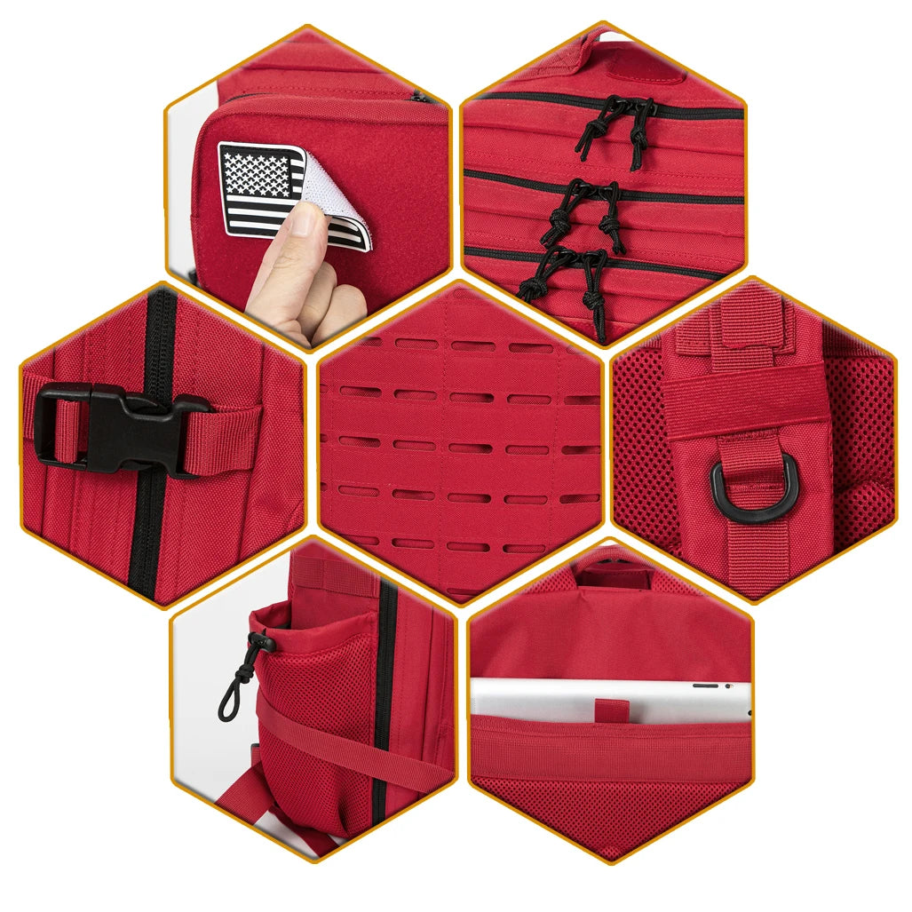 45L Men's Tactical Backpack with Double Cup Holder Hunting Backpack Outdoor Camping Gear Backpack Hiking Survival Backpack