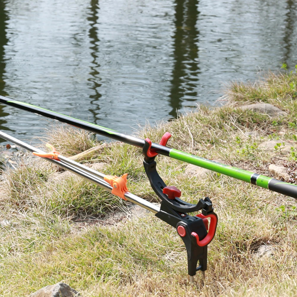 Professional Fishing Rod Racks Fishing Fixed Pole Holder Foldable Bracket Sea Lake Single/Double Fish Rod Support Rack Stand