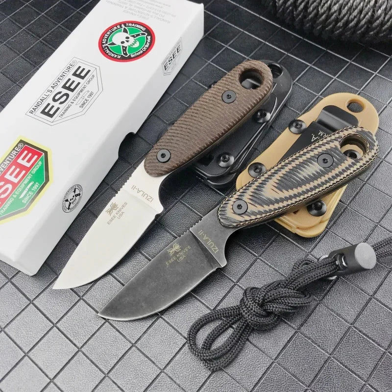 ESEE Izula Fixed Blade Knife With Sheath G10 Handle Outdoor