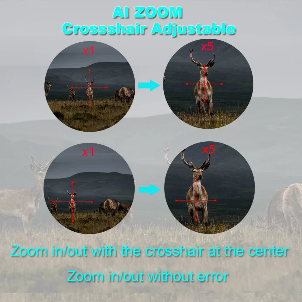 Digital Night Vision Riflescope 940nm IR Scope 5X Zoom HD