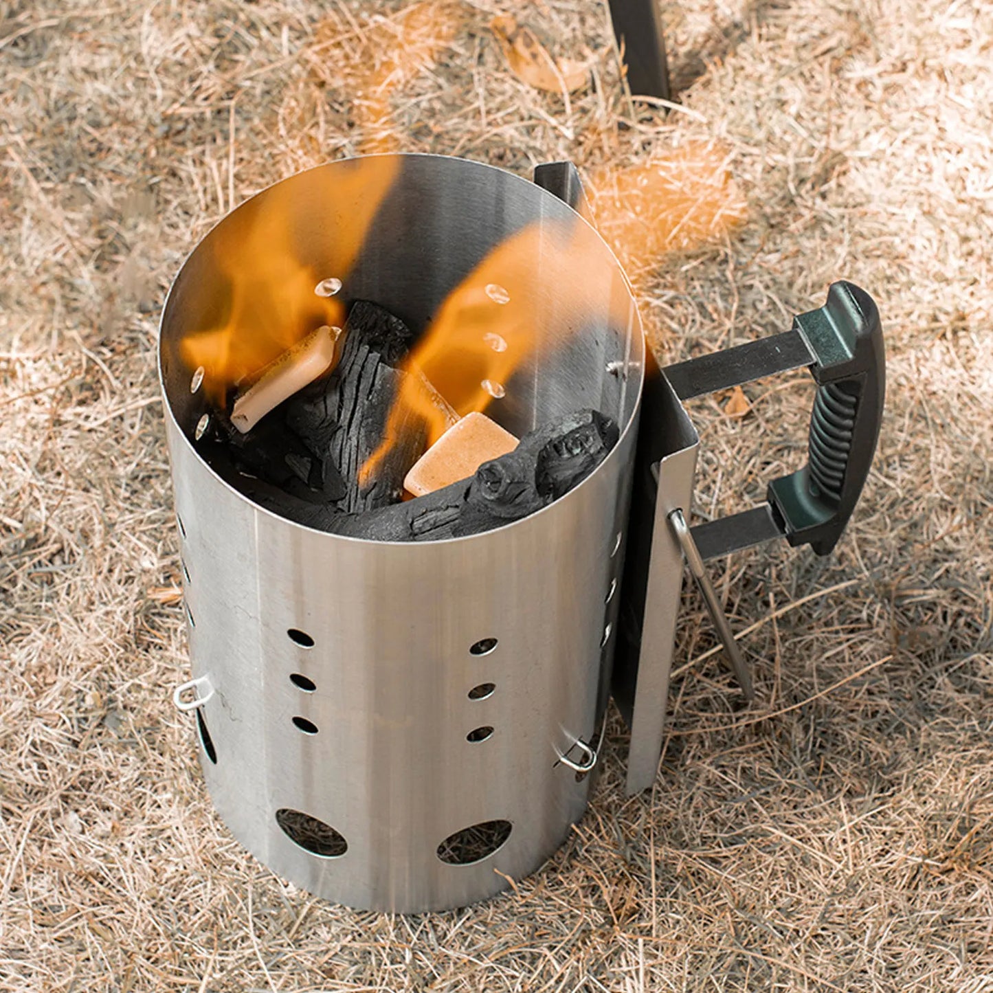 Stainless Steel Chimney Starter Portable Charcoal Barbecue