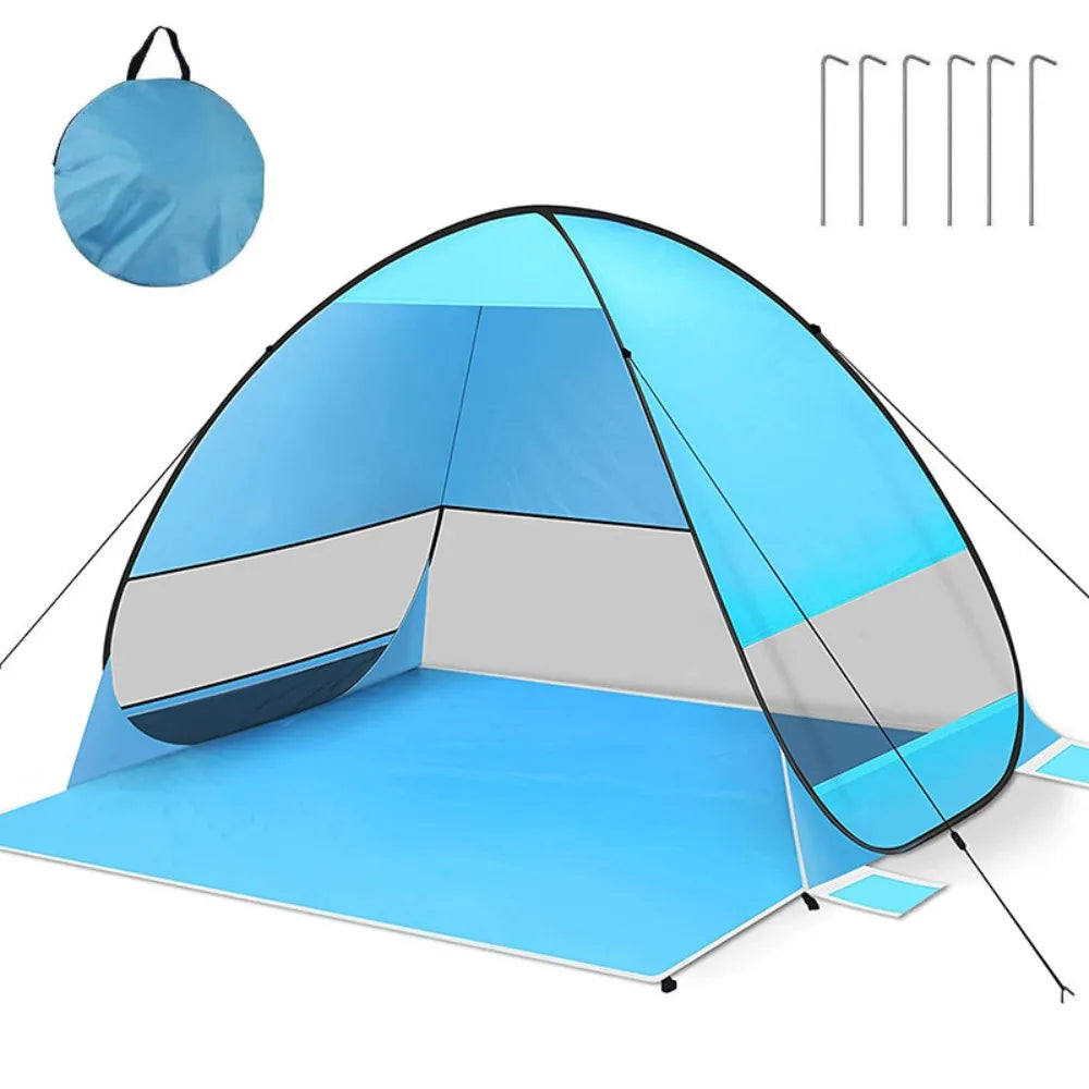 Pop Up Portable Beach Canopy Sun Shade Shelter For 2 People
