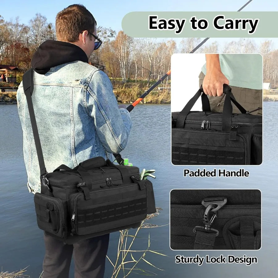 Waterproof EVA Bottom Soft Tackle Box Storage Bag for Fishing Equipment Organization and Transport Ideal for Outdoor Fishing Ad