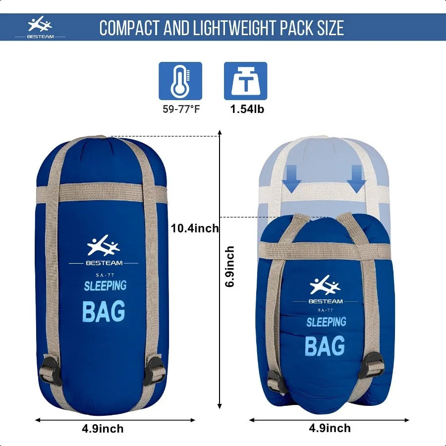 Warm Sleeping Bag Portable Waterproof Packable For Teens