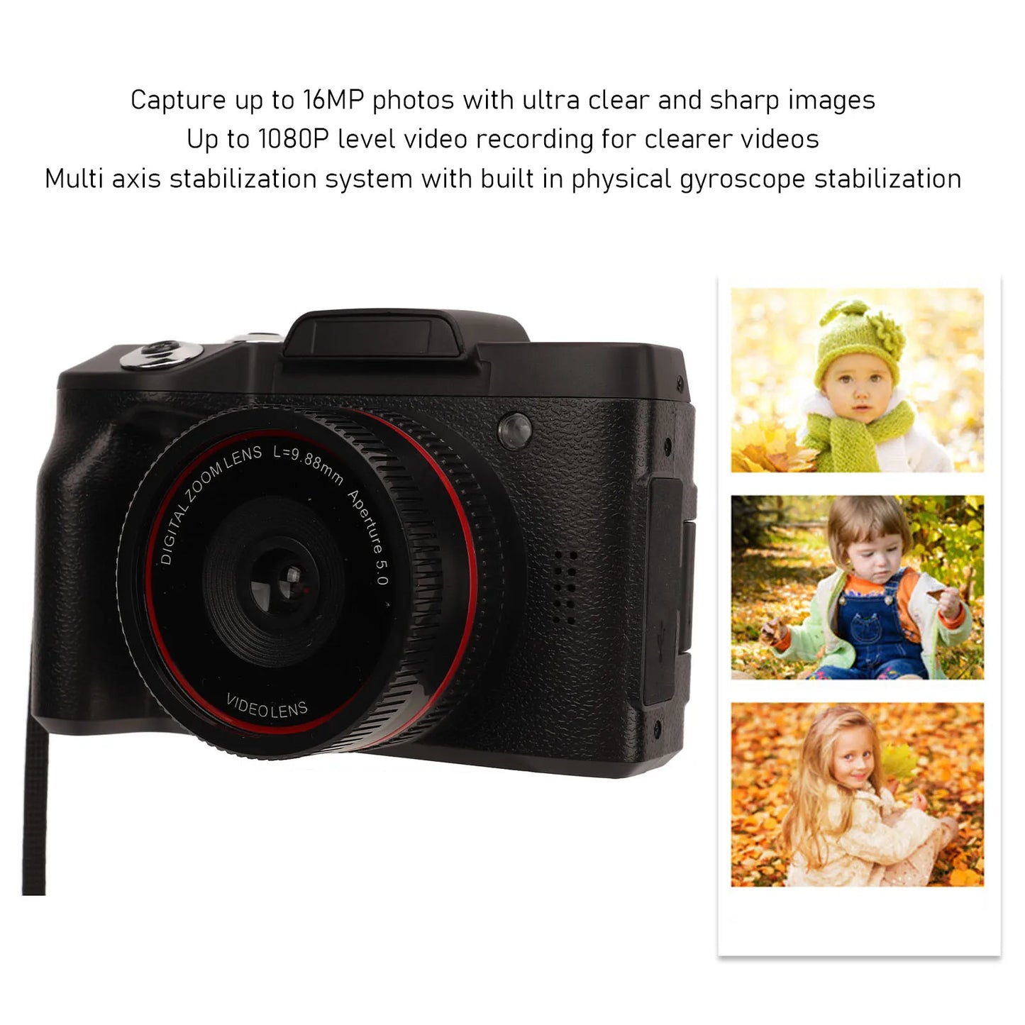 Smart Digital Camera 1080P 16MP HD SLR For Photography