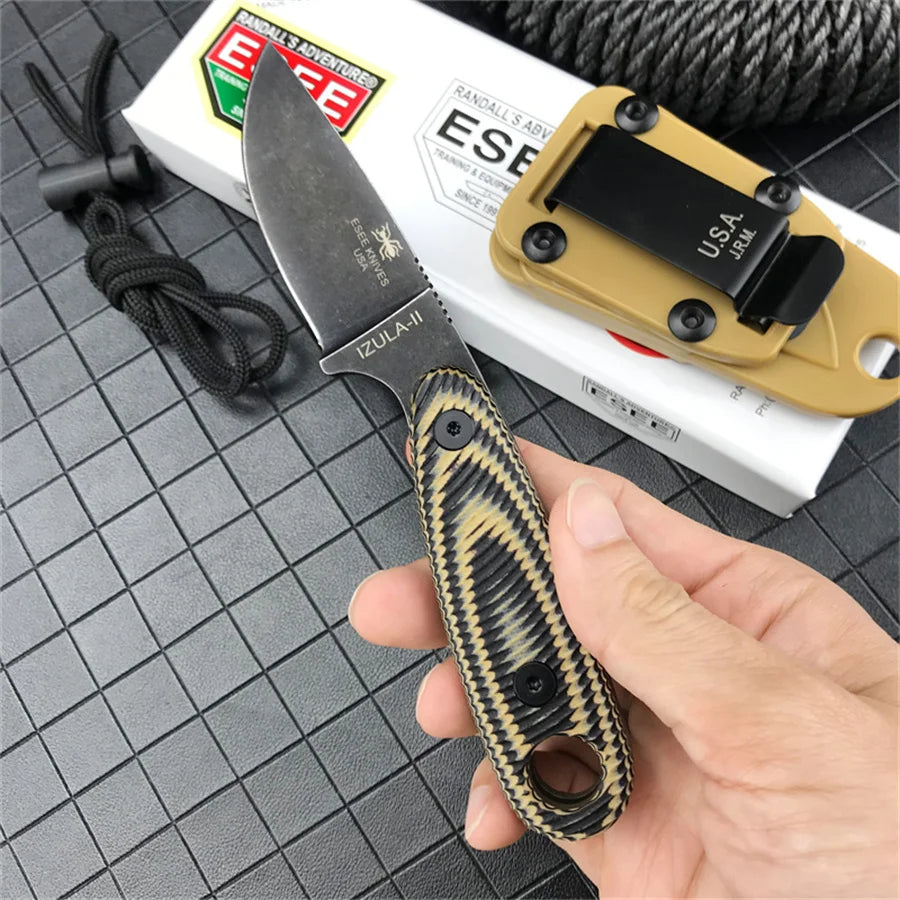 ESEE Izula Fixed Blade Knife With Sheath G10 Handle Outdoor