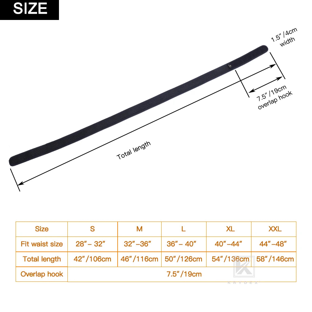 Krydex Buckleless Inner Liner Belt Nylon Loop For Hunting