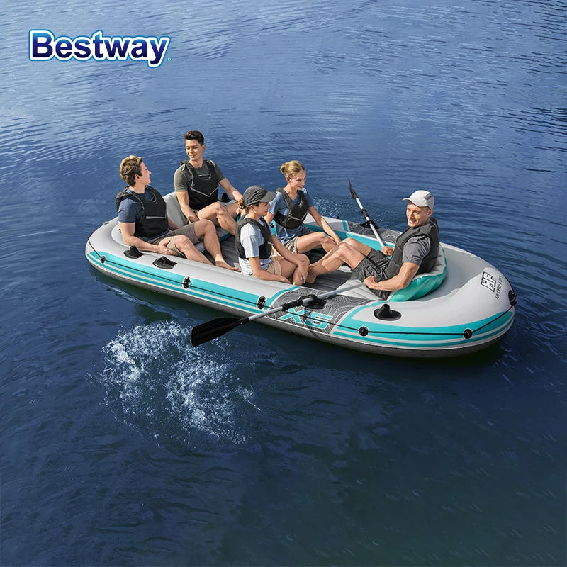 Bestway 65159 Five Person Inflatable Kayak Kit Durable PVC