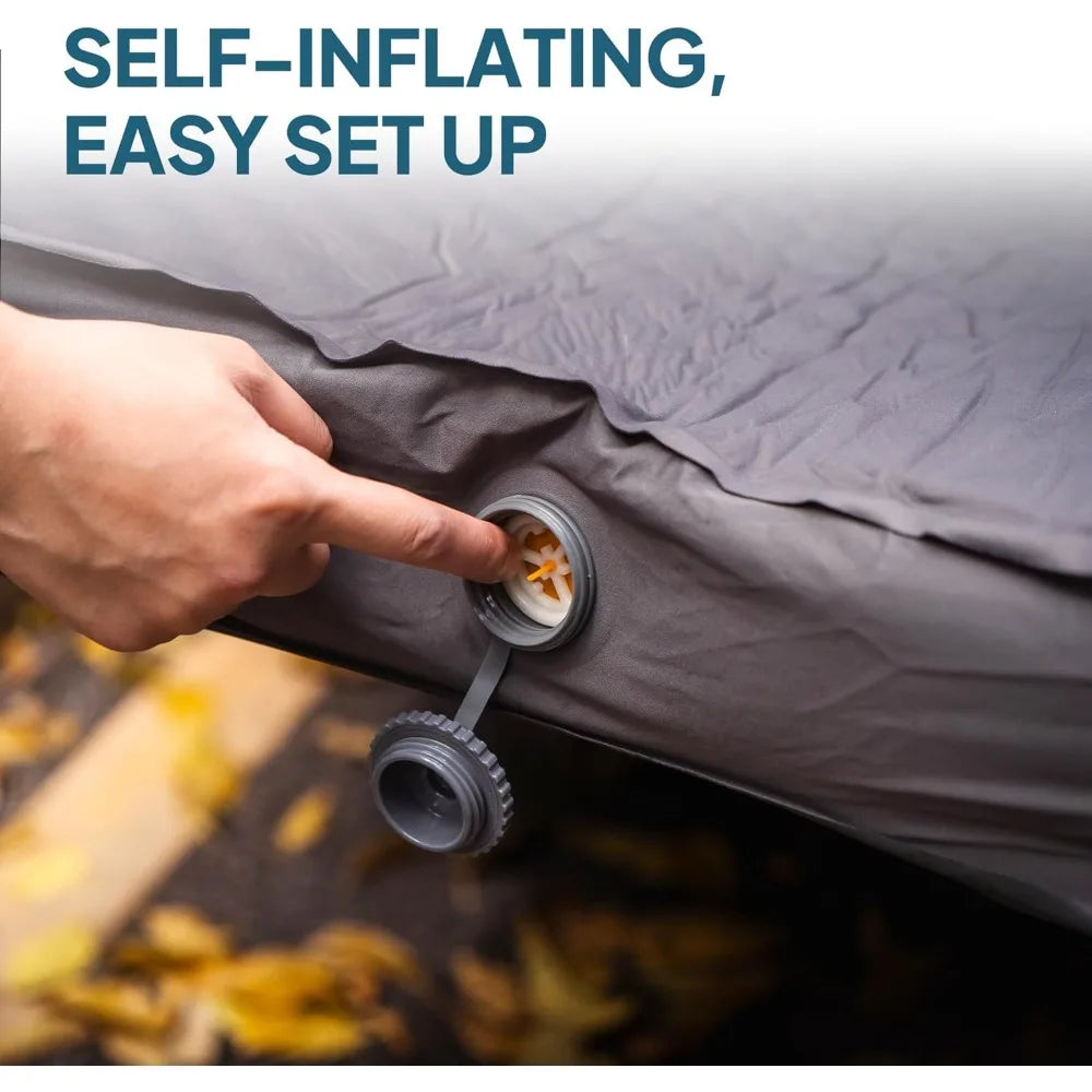 losthorizon camping air mattress with foam for rav4, self inflating sleeping pad with pump sack, 4.5" thick, r-value 13