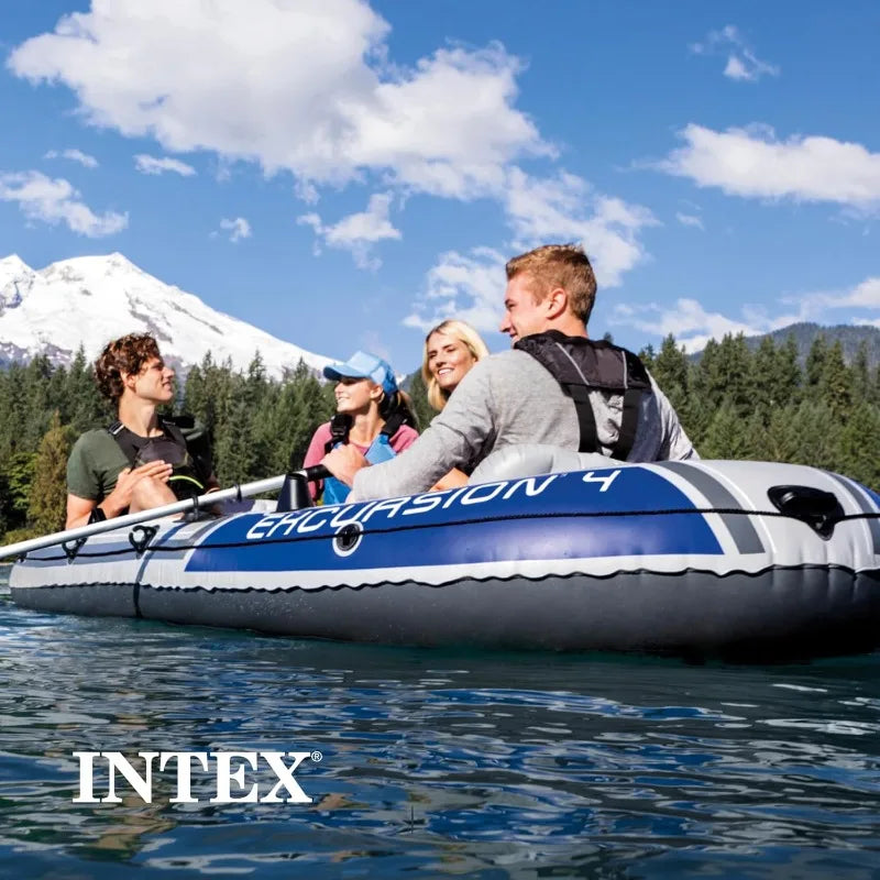 Intex Excursion Inflatable Boat Deluxe 54 Inch Oars Pump