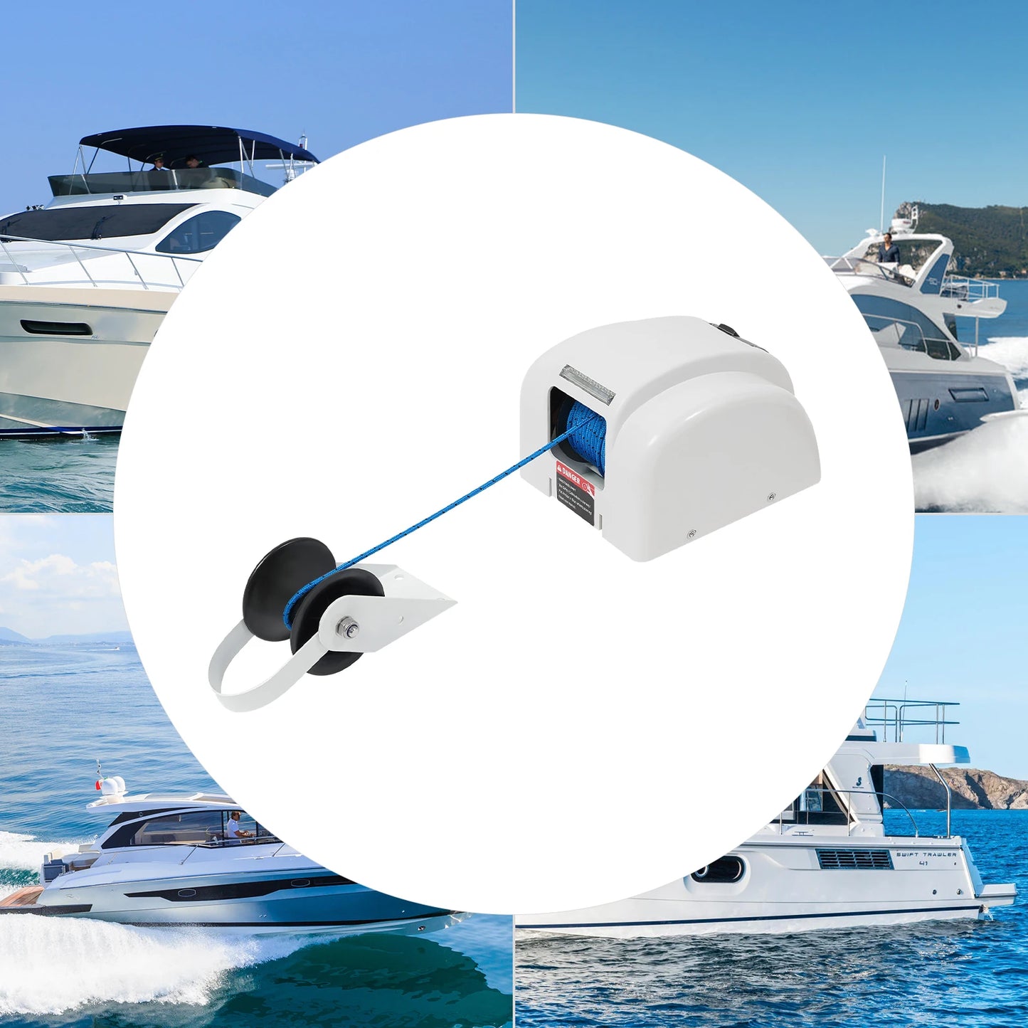 12V Boat Electric Anchor Winch With Remote Wireless Control