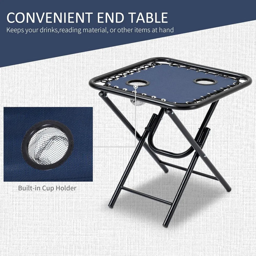 Zero Gravity Chair Set With Side Table Folding Recliner