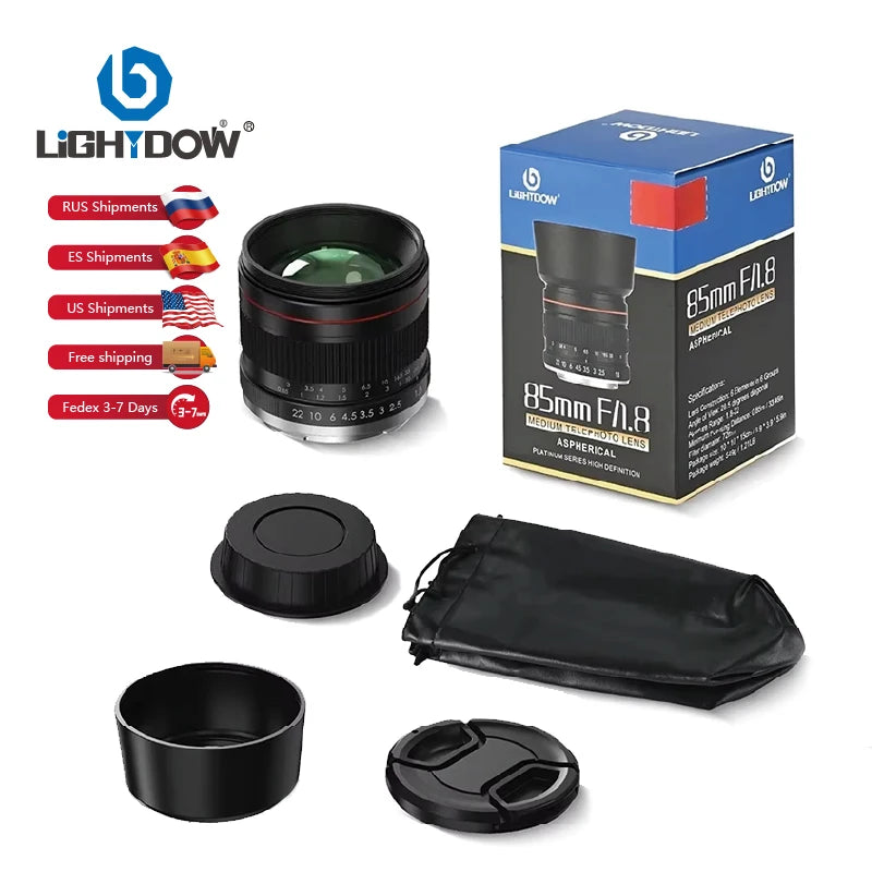 Lightdow 85mm F1.8 Full Frame Manual Focus Portrait Lens