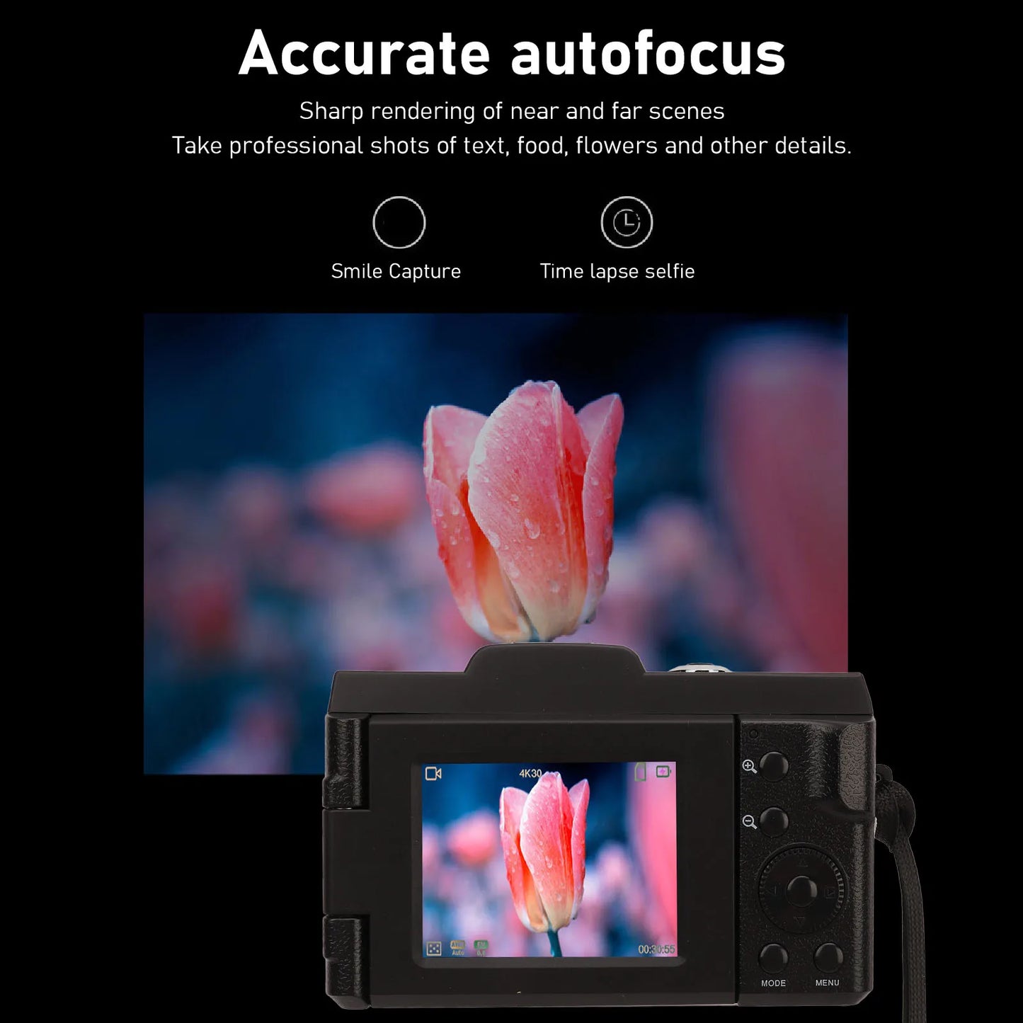 Smart Digital Camera 1080P 16MP HD SLR For Photography