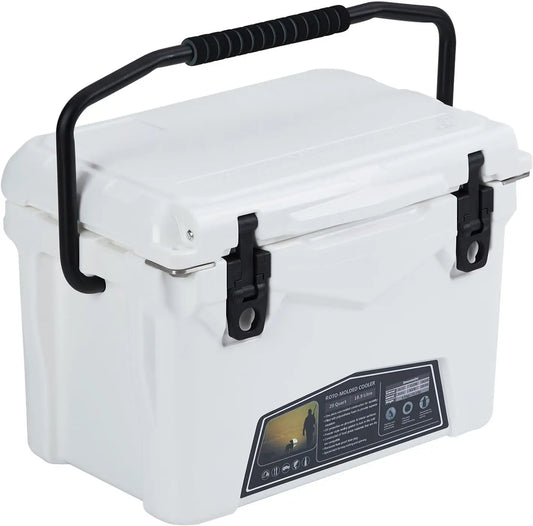 Portable Ice Cooler With Cup Holder For Beach And Boat