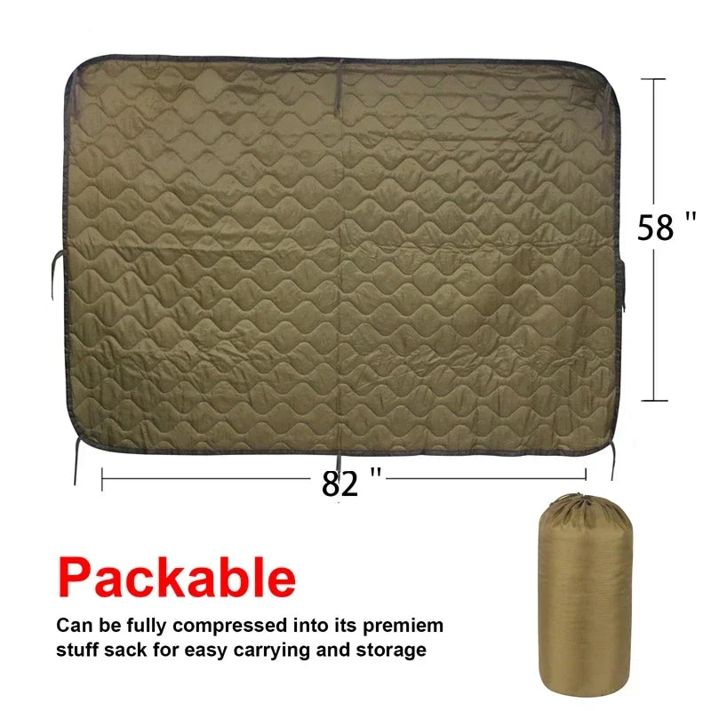 Tactical Poncho Liner Camouflage Water Repellent Blanket