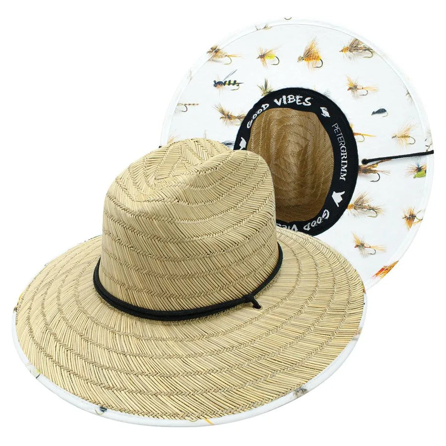 Gallatin River Straw Wide Brim Lifeguard Fishing Hat