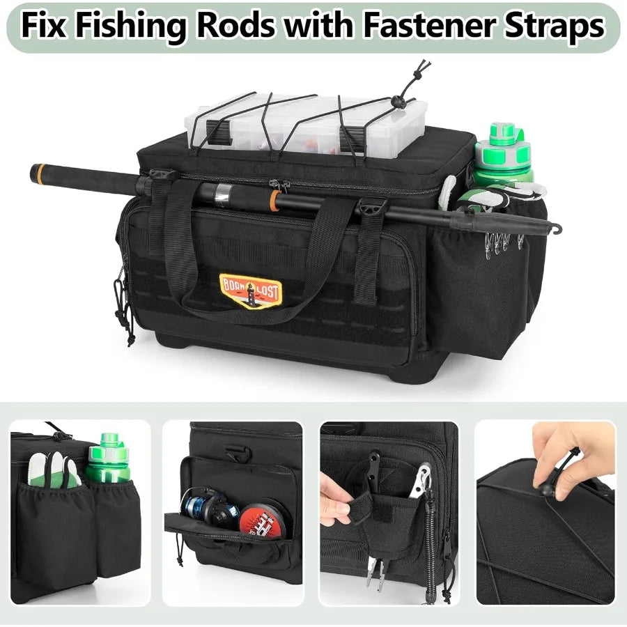 Waterproof EVA Bottom Soft Tackle Box Storage Bag for Fishing Equipment Organization and Transport Ideal for Outdoor Fishing Ad