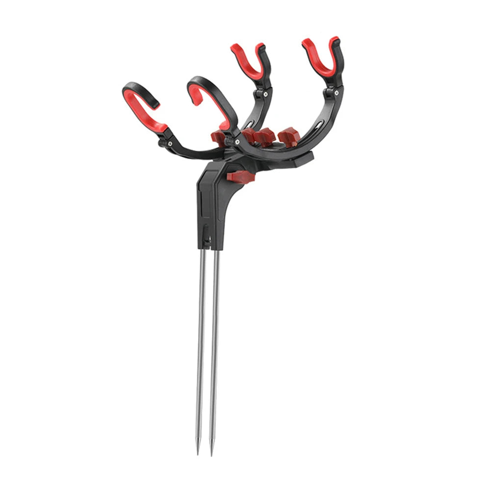 Professional Fishing Rod Racks Fishing Fixed Pole Holder Foldable Bracket Sea Lake Single/Double Fish Rod Support Rack Stand