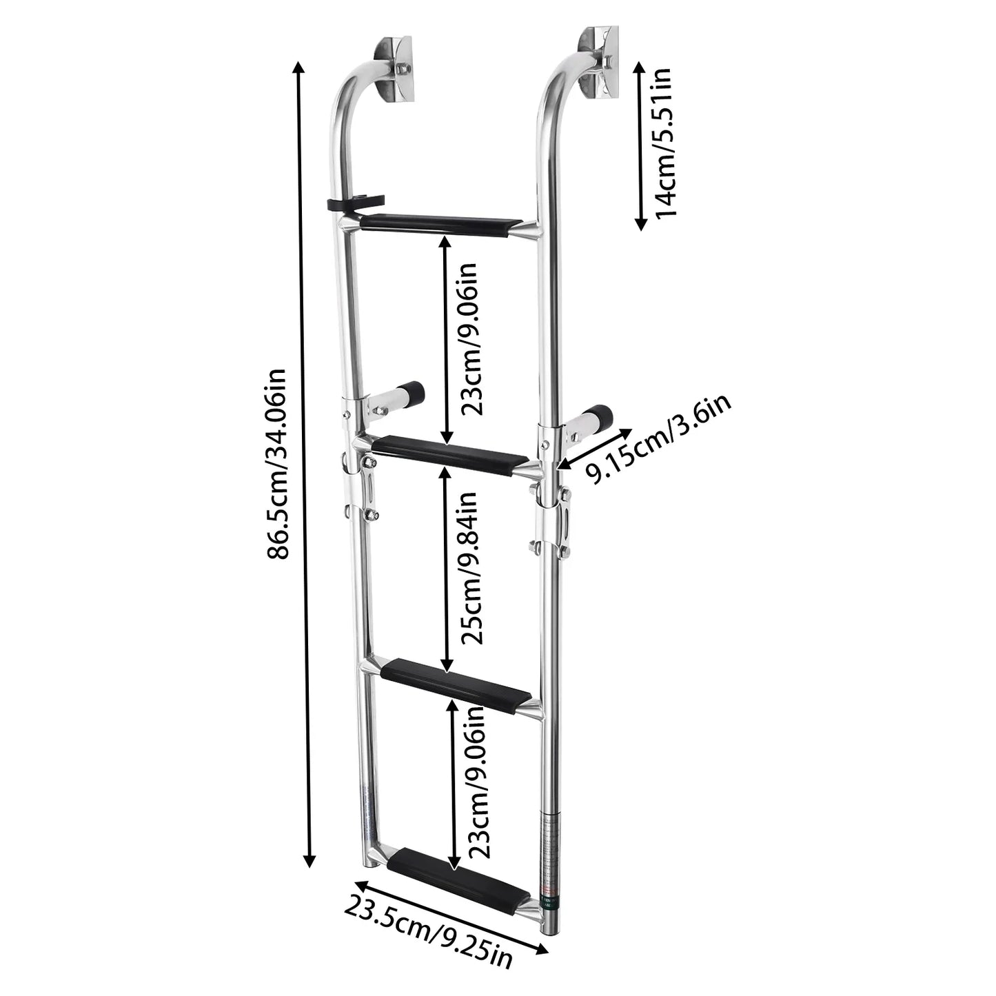 Foldable Stainless Steel Yacht Telescopic Boat Ladder