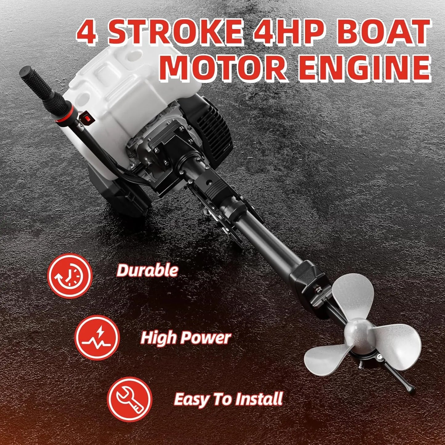 4HP 4 Stroke Outboard Motor Air Cooling CDI 55CC Engine